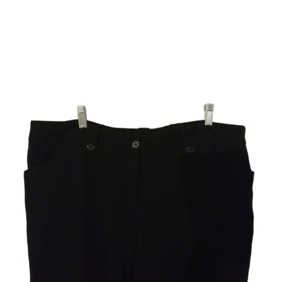 Boot Leg Dress Pant Jones of New York Stretch Black Girl Boss Minimalist Size 16 - Picture 2 of 7